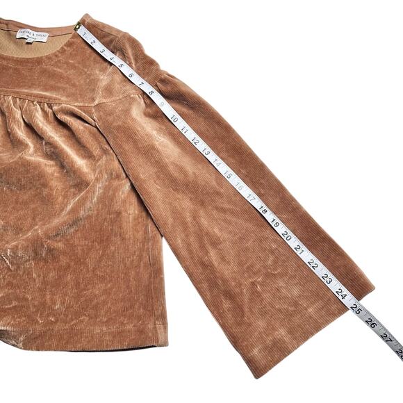 Texture & Thread Madewell | Women | Warm Hickory Corduroy Swing Top | Size Small - Picture 6 of 10